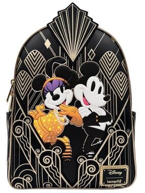 Disney Loungefly Comic Spot Exclusive Art Deco Mickey & Minnie Mini Backpack